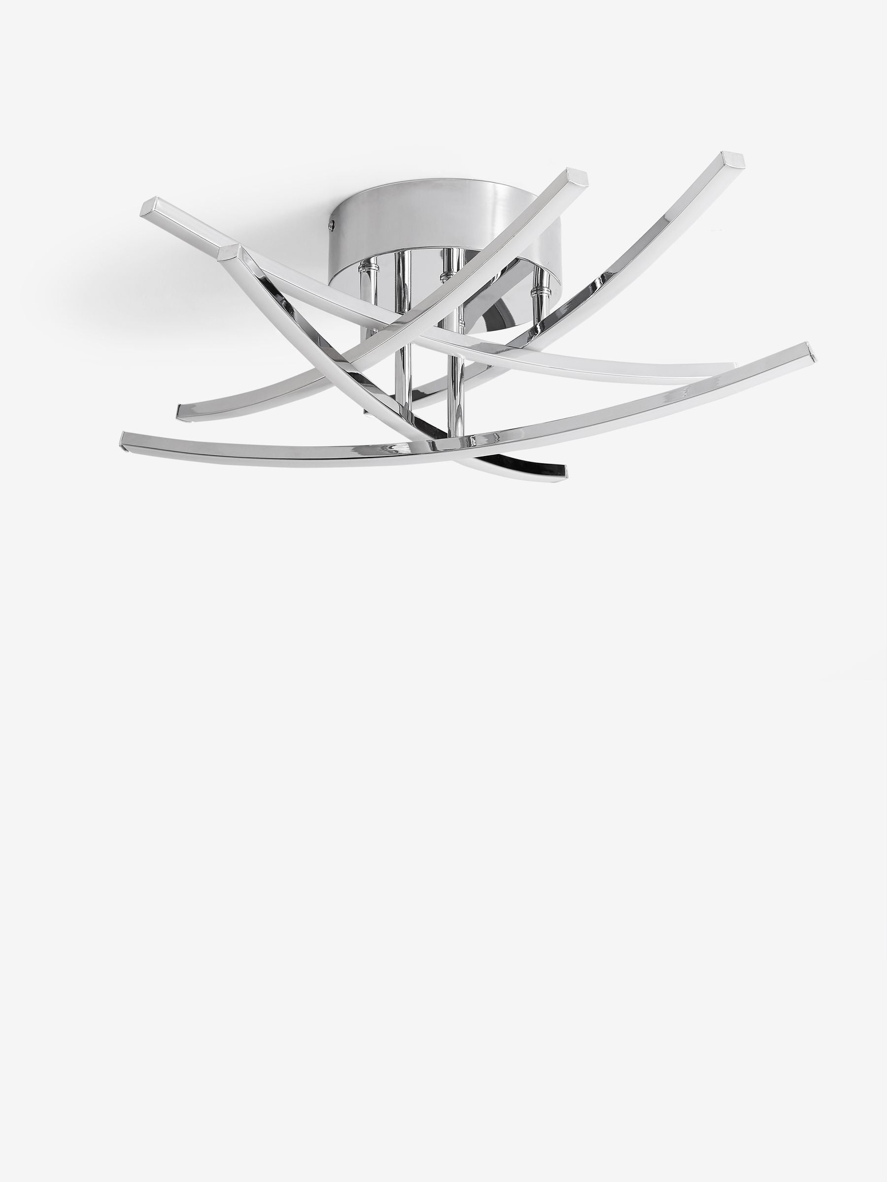 Amari chrome 5 arm flush ceiling light, UK version