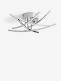 Amari chrome 5 arm flush ceiling light, UK version