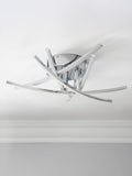 Amari chrome 5 arm flush ceiling light, UK version