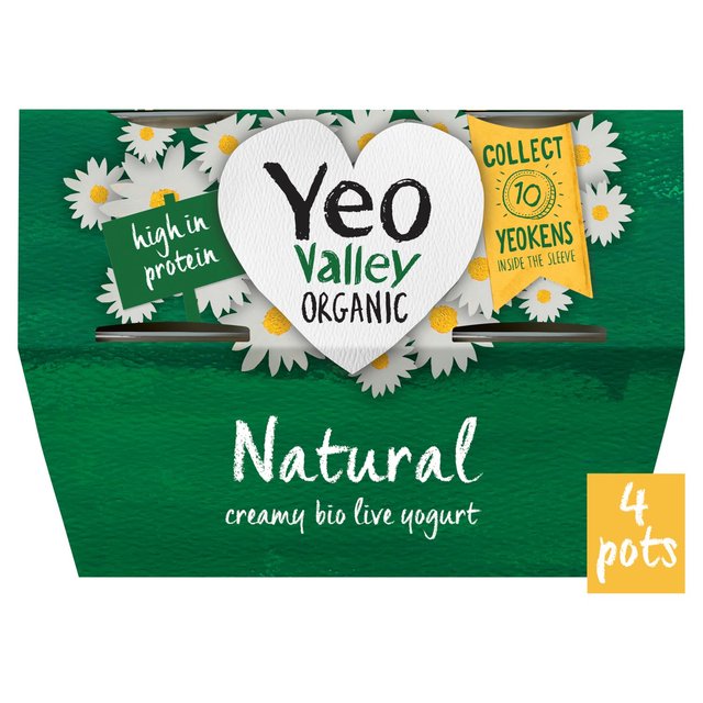 Yeo Valley Organic Natural Yoghurt    4 x 110g GOODS M&S   