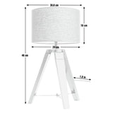 Argos Home Lyle Wooden 46cm Tripod Table Lamp - Black