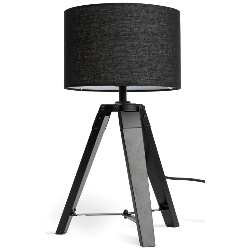 Argos Home Lyle Wooden 46cm Tripod Table Lamp - Black