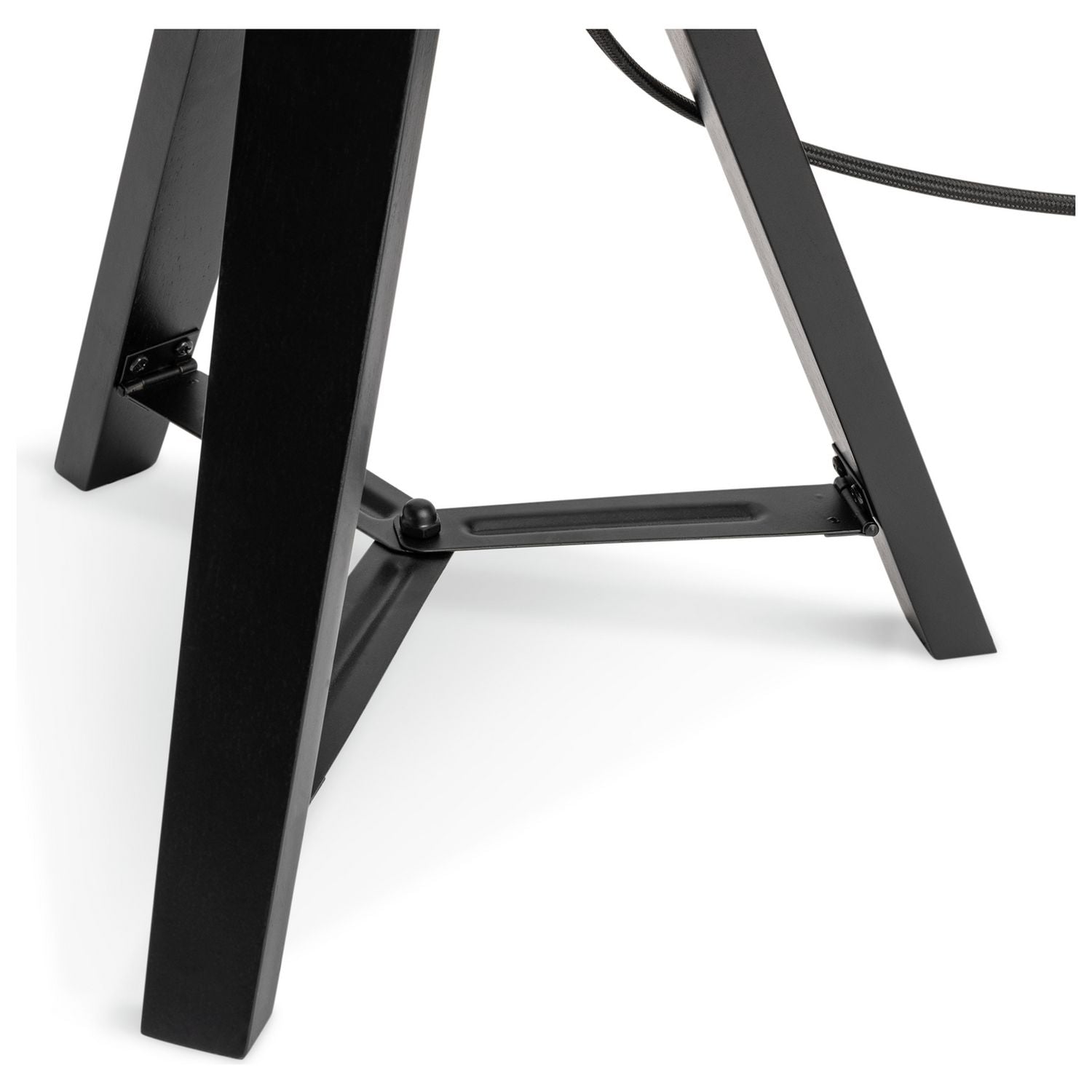 Argos Home Lyle Wooden 46cm Tripod Table Lamp - Black