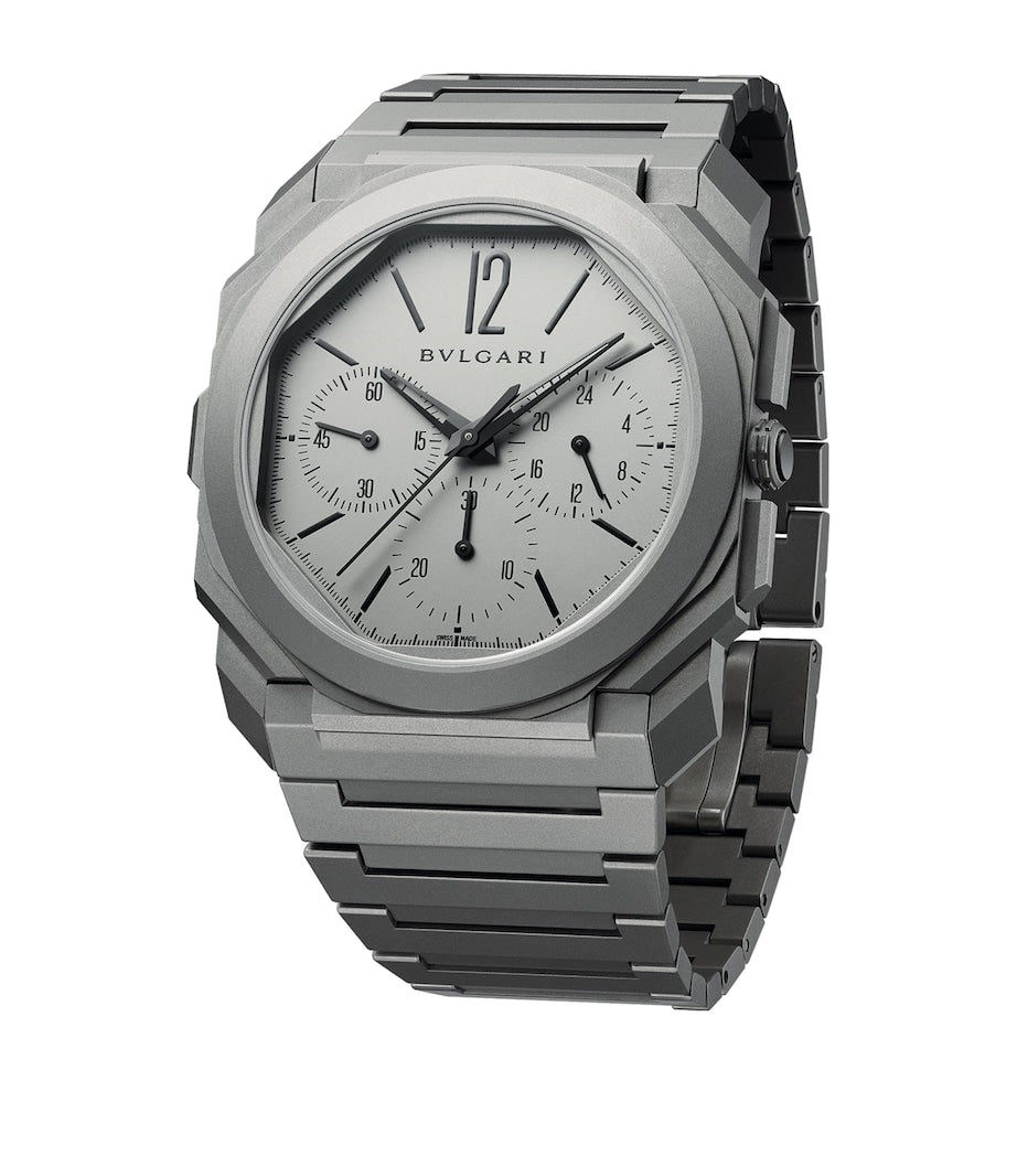 Bvlgari Octo Finissimo automatic chronograph watch 42mm titanium - British product