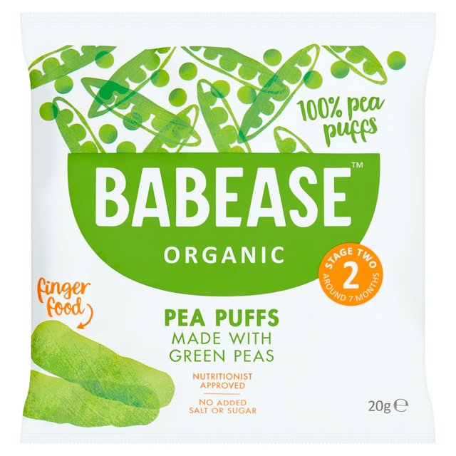 Babease Organic Baby Snack Pea Puffs 7 mths+   20g GOODS M&S   