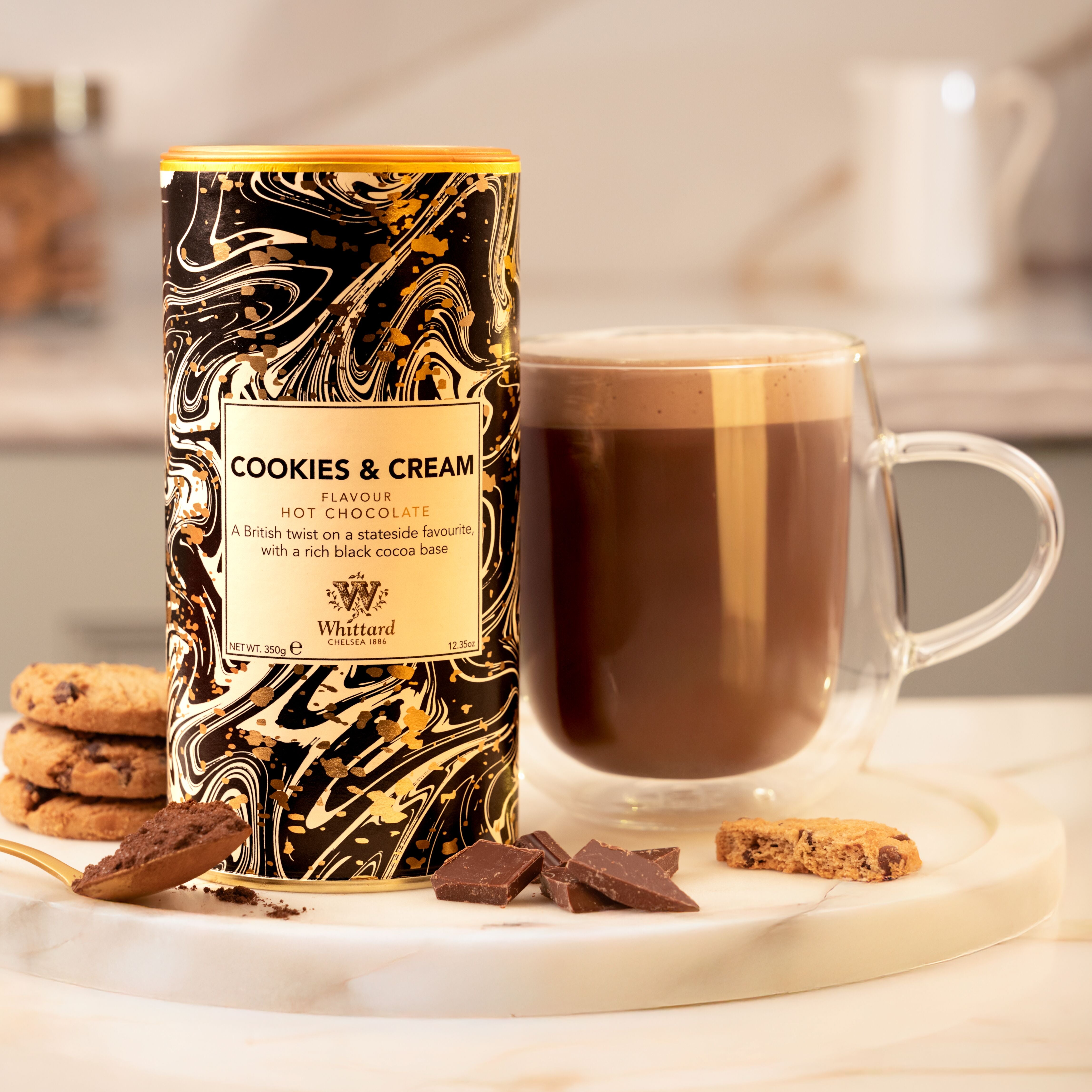 Whittard Cookies & Cream hot chocolate 350g (British brand)