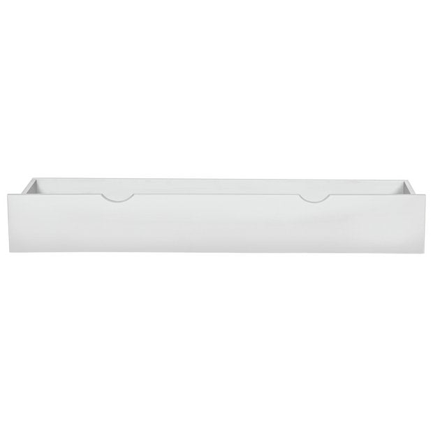 Argos Home under bed drawer single white, imported from the UK