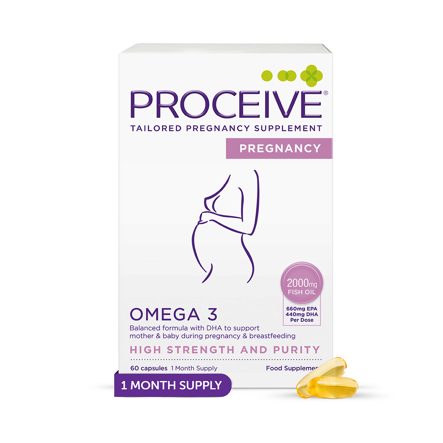 Proceive Omega 3 Fish Oil Capsules 60, imported from the UK