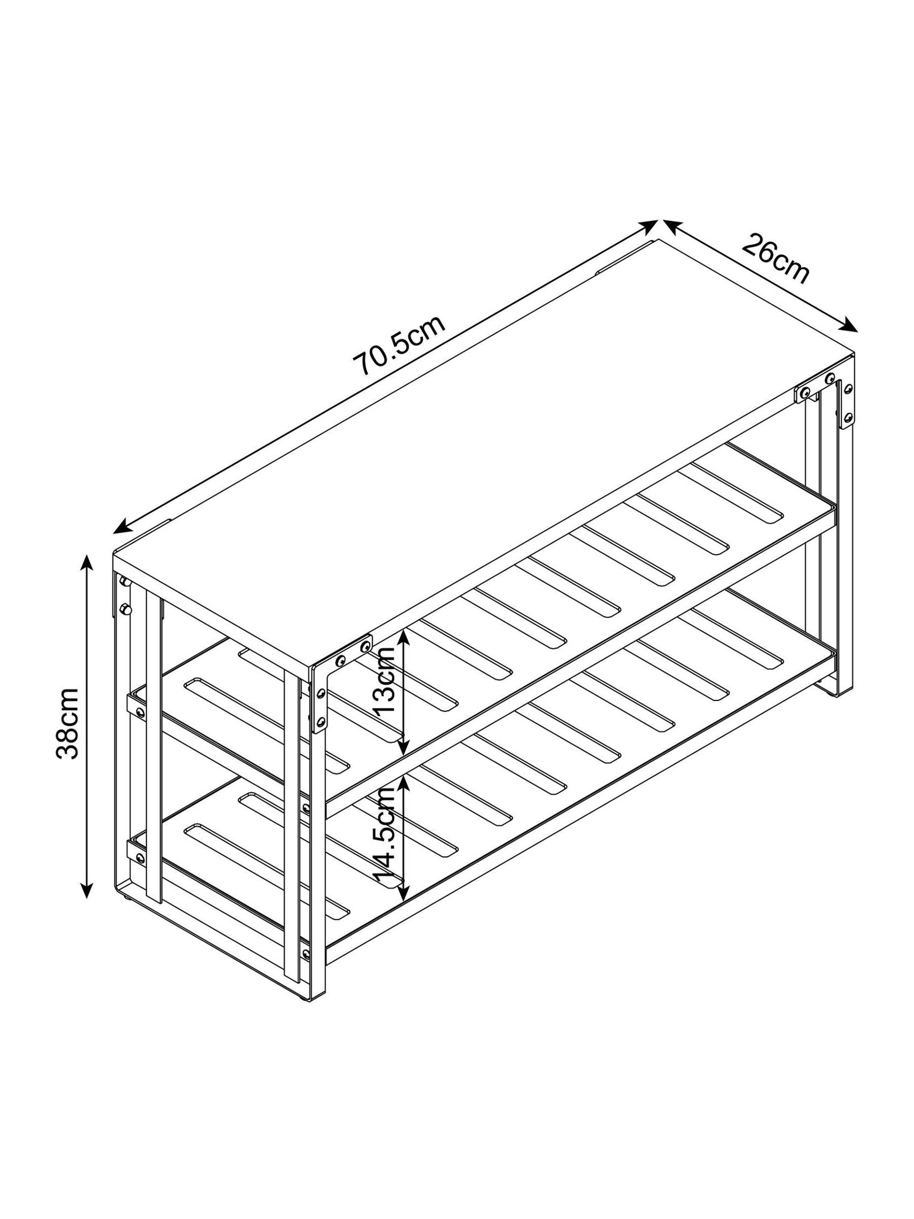 Dark Bronx 4 tier shoe storage console - British product
