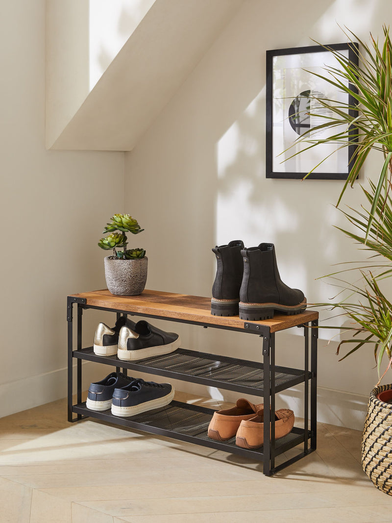 Dark Bronx 4 tier shoe storage console - British product
