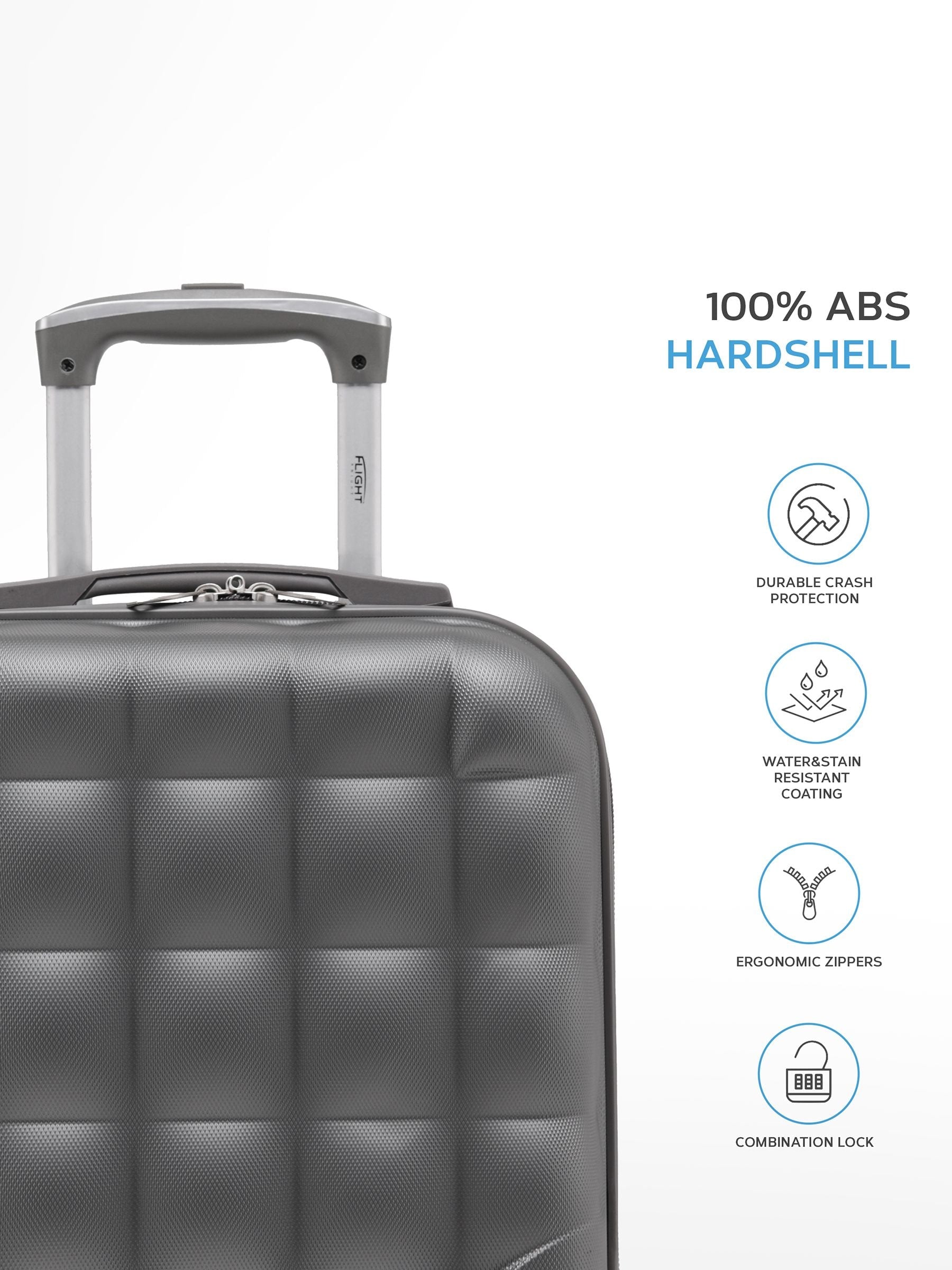 Flight Knight anthracite silver cabin case 45x36x20cm, imported from the UK