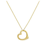 Revere 9ct gold floating heart pendant 18 inch, UK version