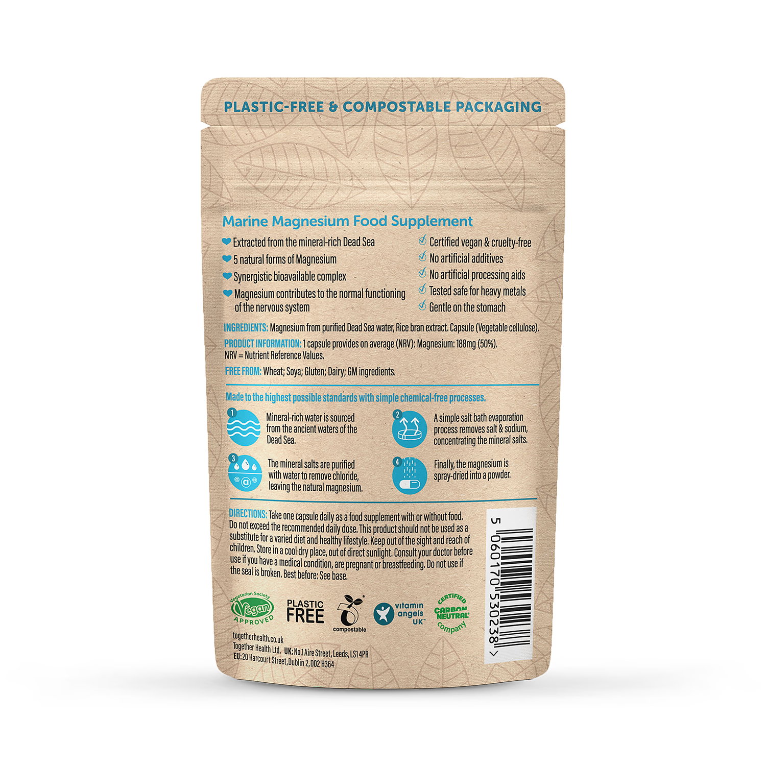 Together Health Natural Marine Magnesium 30 Capsules, imported from the UK