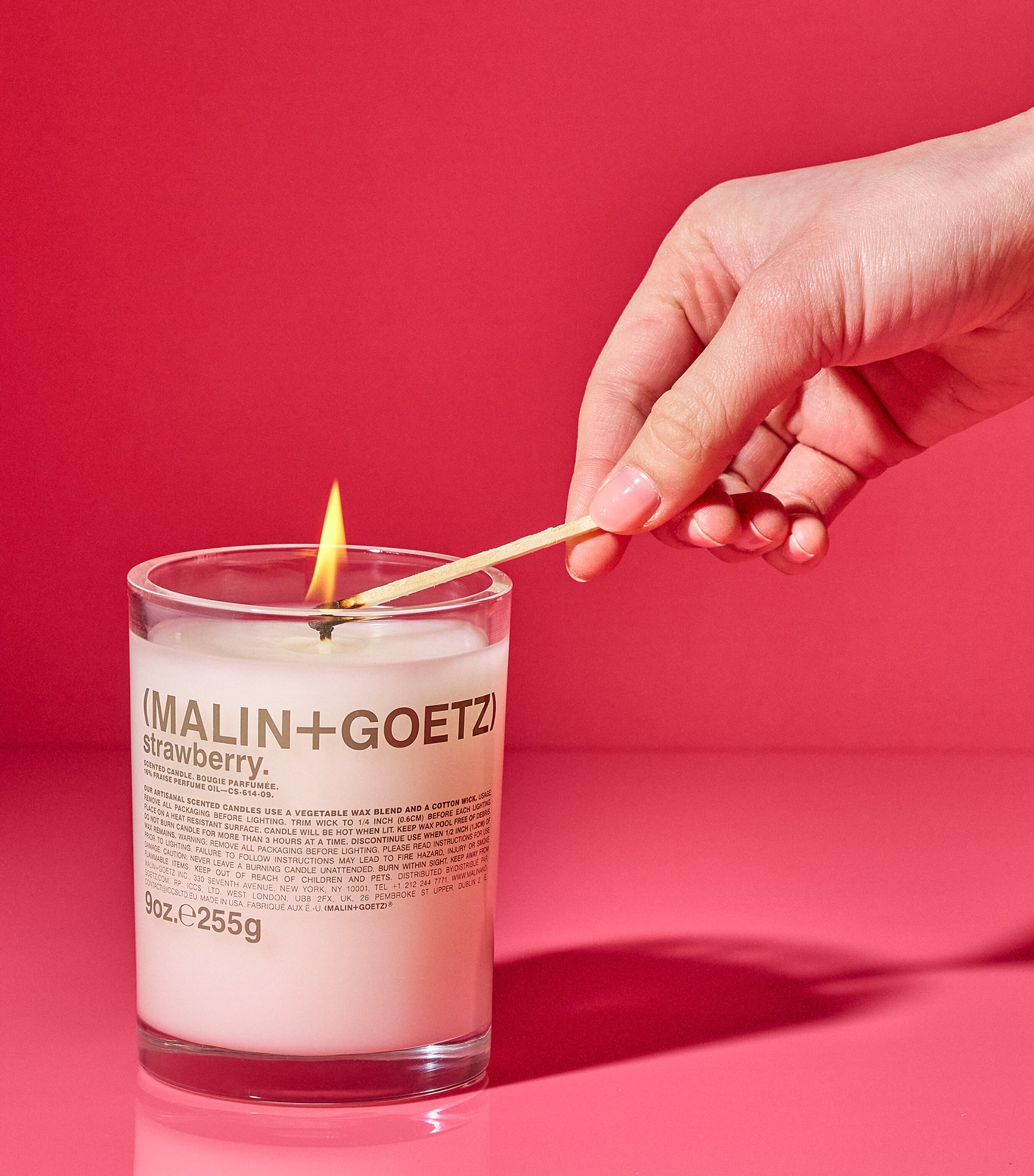 MALIN+GOETZ strawberry candle 255g, imported from the UK