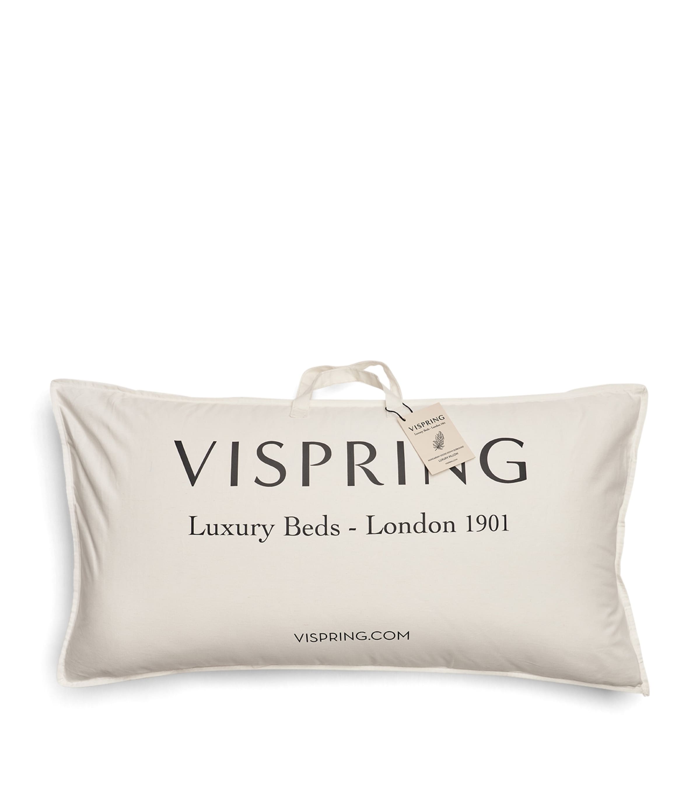Vispring cotton down-filled pillow 90cm x 50cm (British brand)