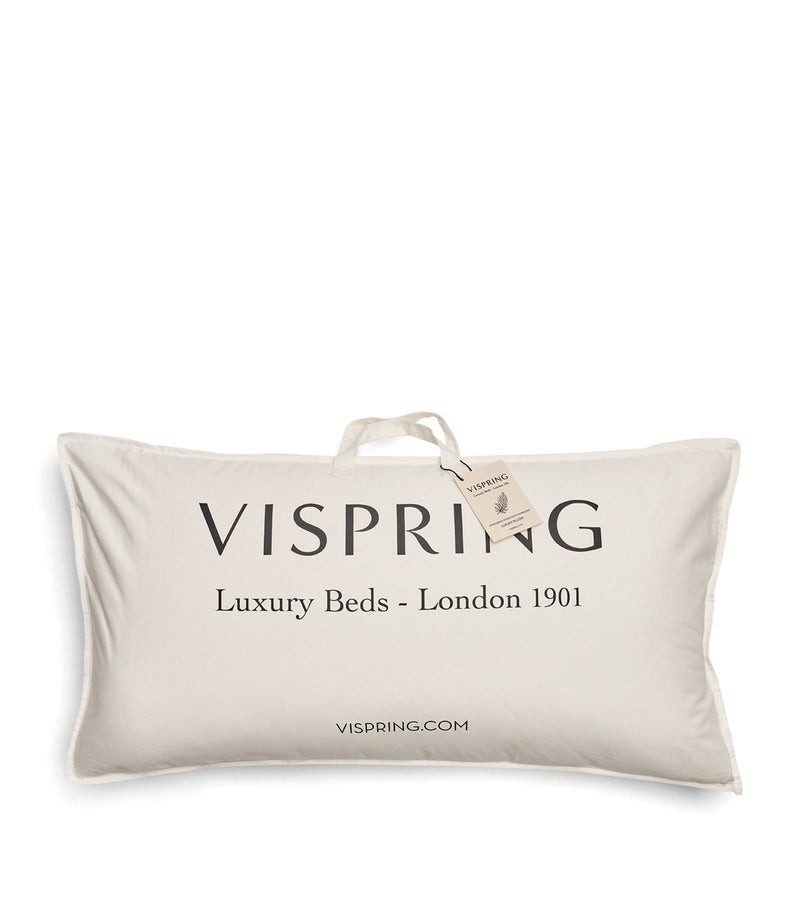 Vispring cotton down-filled pillow 90cm x 50cm (British brand)