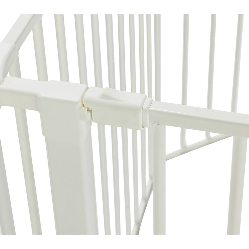 Scandinavian pet pen with wall fittings white, UK version