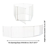 Scandinavian pet pen with wall fittings white, UK version