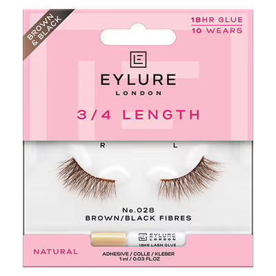 Superdrug Eylure 3/4 Length False Eyelashes No.028 Brown/Black- Buy online at McGrocer