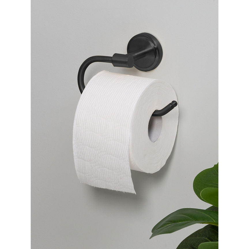 George Home Matte Black Toilet Roll Holder GOODS ASDA   