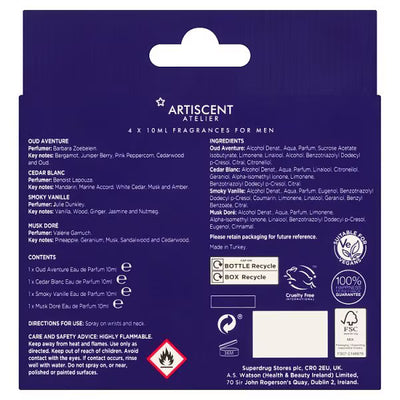 Superdrug Artiscent Discovery Gift 4 x 10ml Perfume Oil Set- Buy online at McGrocer