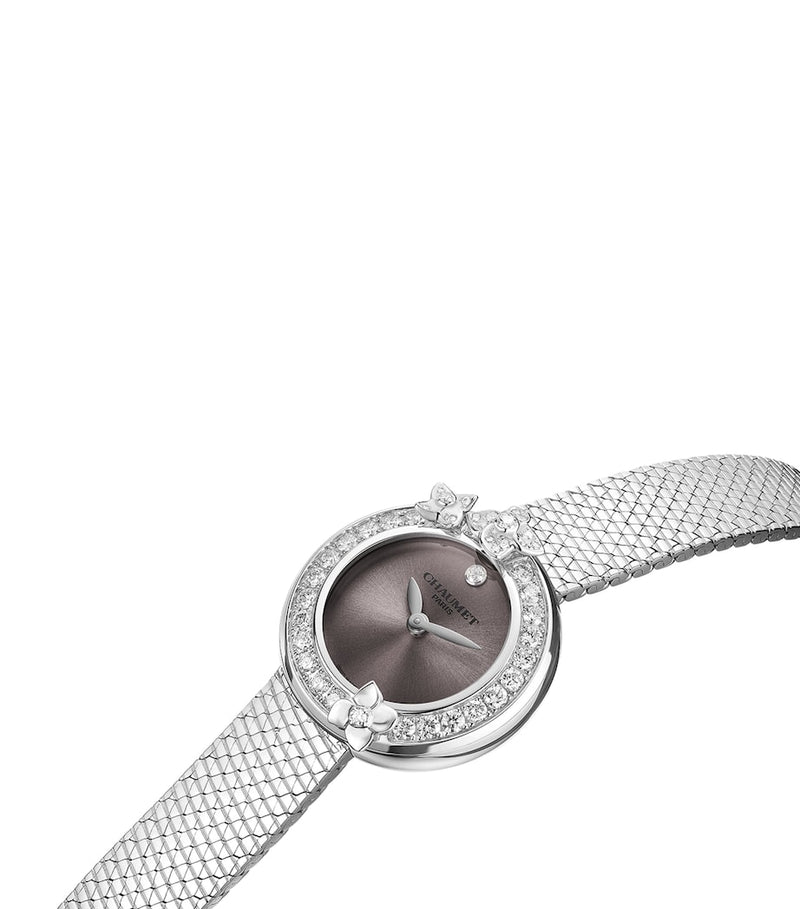 Chaumet Hortensia watch 22.4mm stainless steel with diamonds, imported from the UK