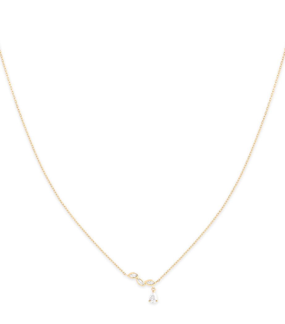 Astrid & Miyu gold pendant necklace with diamonds, imported from the UK