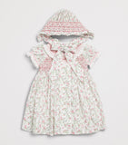 Pepa London cotton hand-smocked floral bonnet (British brand)