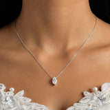 MUCHV Marquise Stone Necklace in 14k Gold or Silver