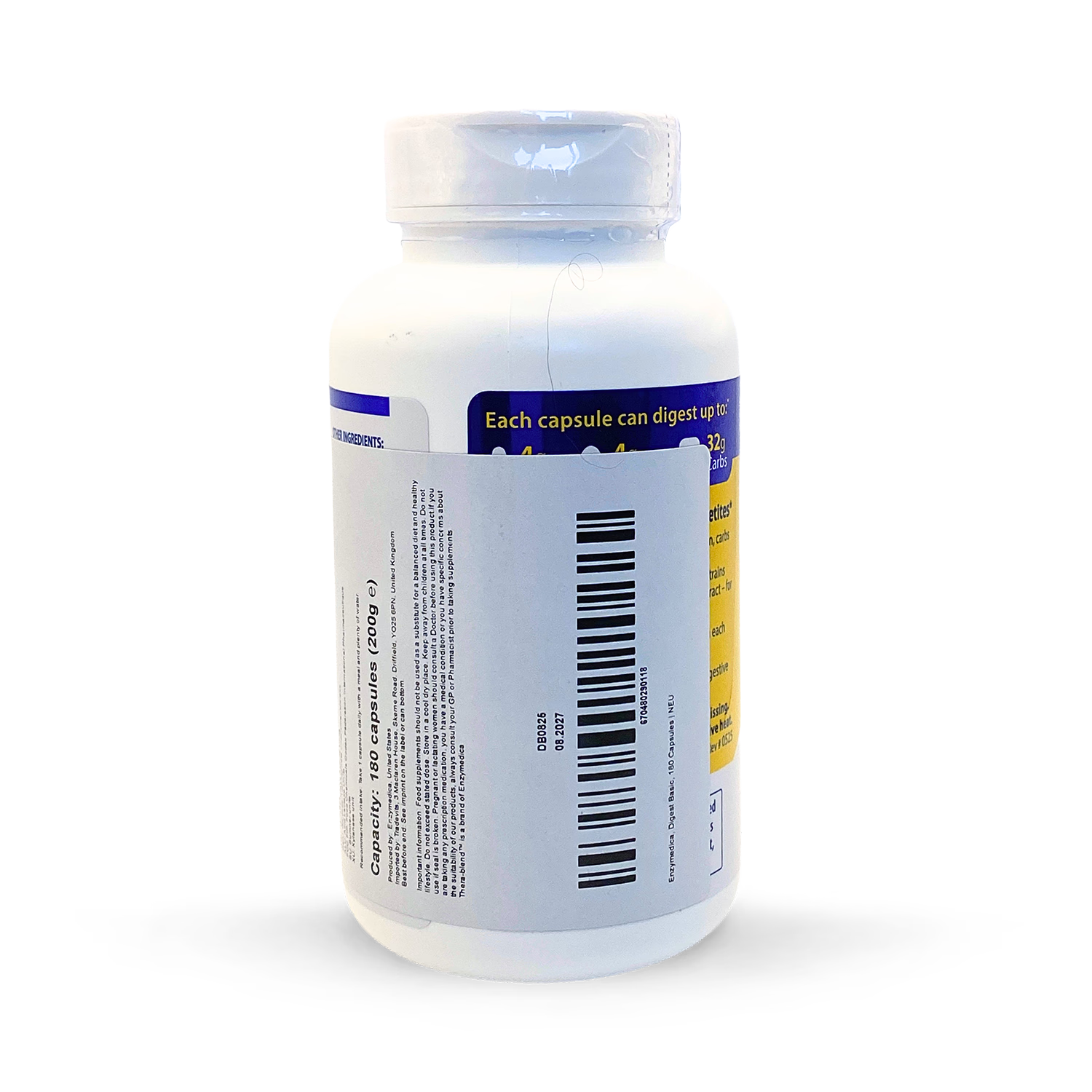 Enzymedica Digest Basic enzyme supplement 180 capsules, imported from the UK