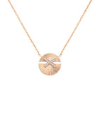 Chaumet small rose gold diamond pendant necklace (British brand)
