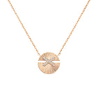 Chaumet small rose gold diamond pendant necklace (British brand)