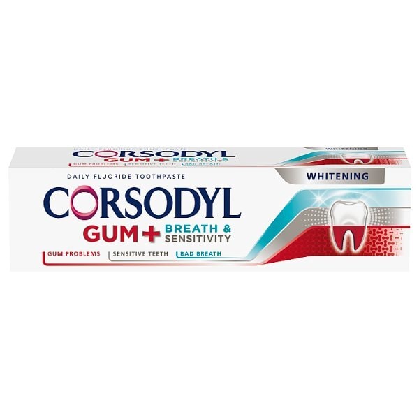 Corsodyl Gum+ Breath & Sensitivity Toothpaste Whitening 75ml GOODS Boots   