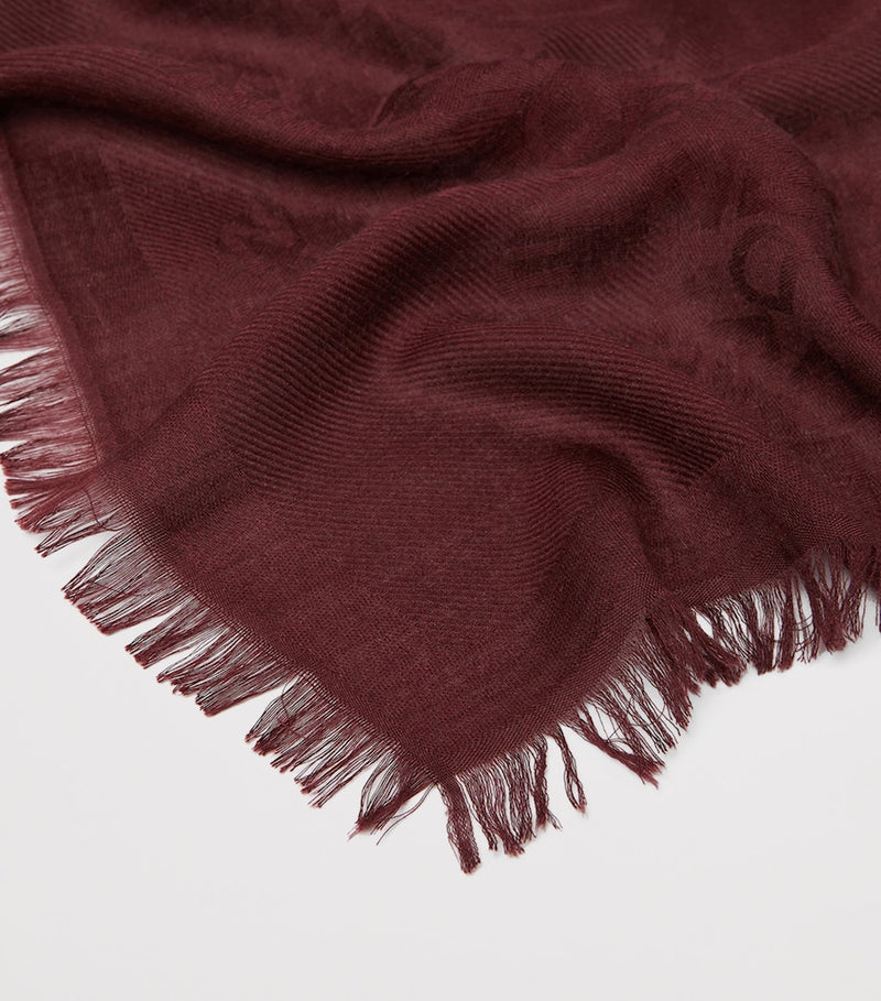 Weekend Max Mara modal-cashmere logo scarf 136cm, imported from the UK