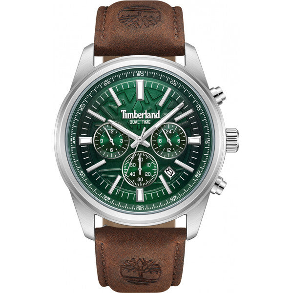 Timberland men's Northbridge watch brown leather strap stainless steel, UK version
