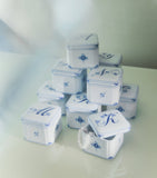 Royal Copenhagen Alphabet bonbonniere hand-painted porcelain, UK version