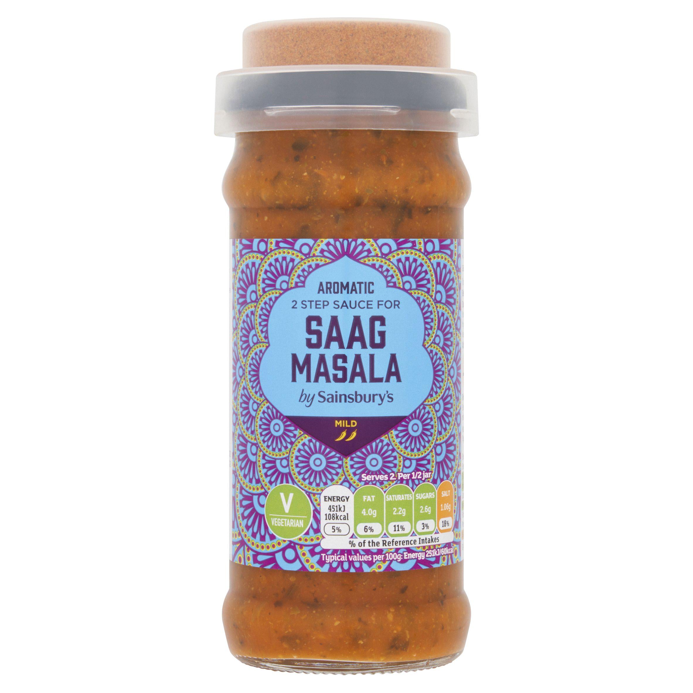 Sainsbury's Aromatic Saag Masala 2 Step Cooking Sauce 360g GOODS Sainsburys   