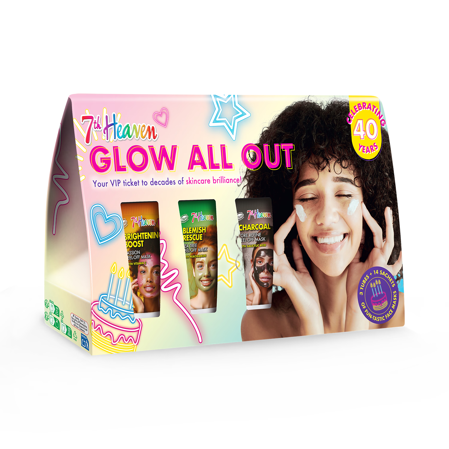 7th Heaven face mask gift set Glow All Out, imported from the UK