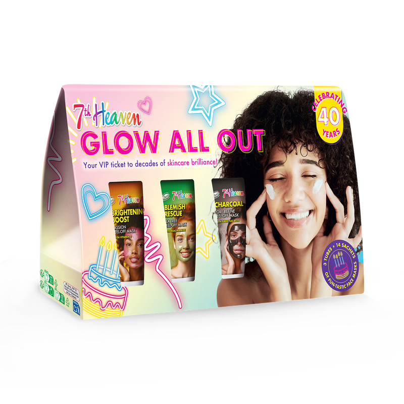 7th Heaven face mask gift set Glow All Out, imported from the UK