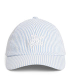 Seersucker Stripe Turtle Baseball Cap