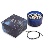 Serenityy Scorpio crystal candle with gemstone bracelet 320g (British brand)
