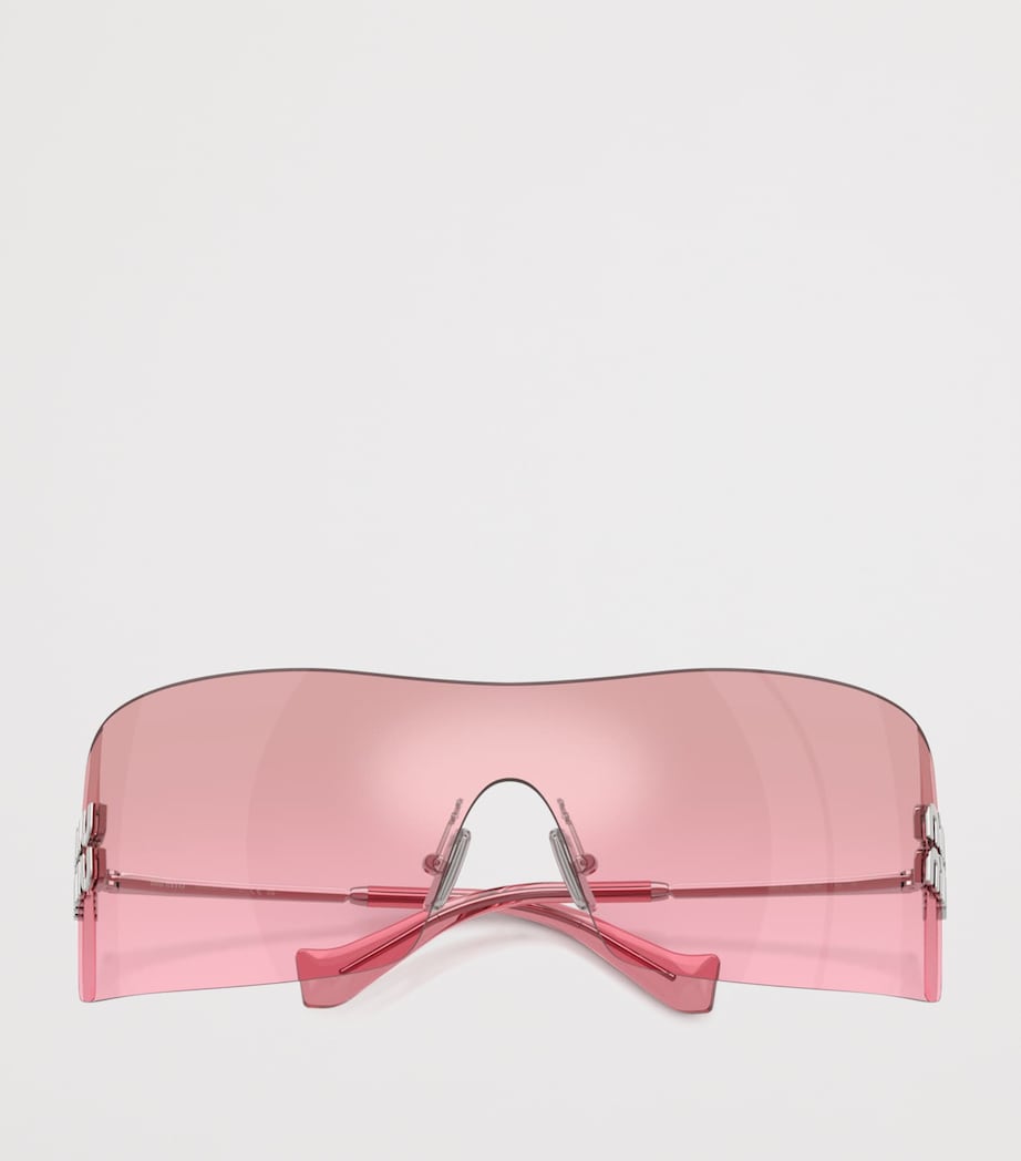 Miu Miu rimless shield sunglasses (British brand)