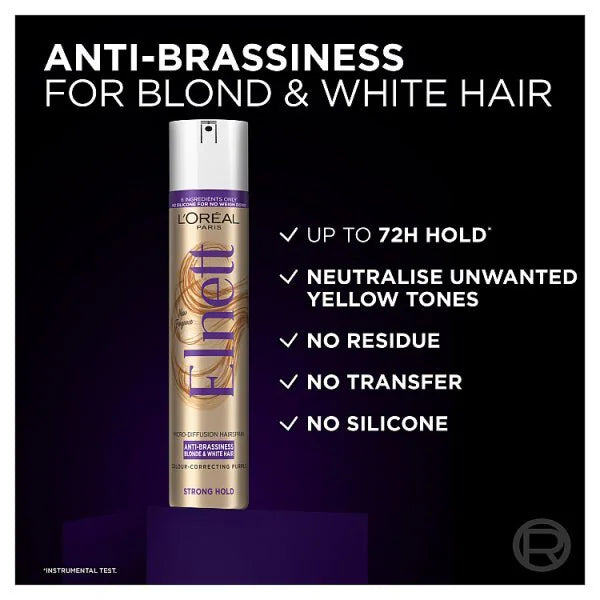L'Oreal Paris Purple Anti-Brassiness Hairspray 200ml, UK version