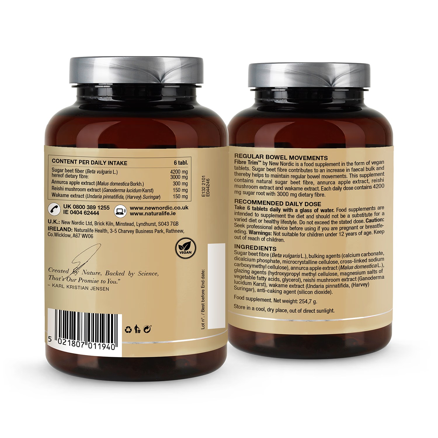 New Nordic Fibre Trim 180 tablets - British product