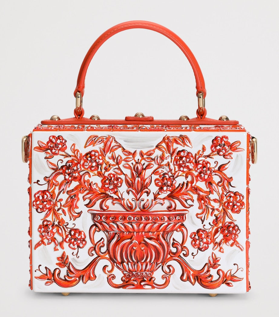 Dolce & Gabbana Dolce Box resin handbag top-handle, imported from the UK