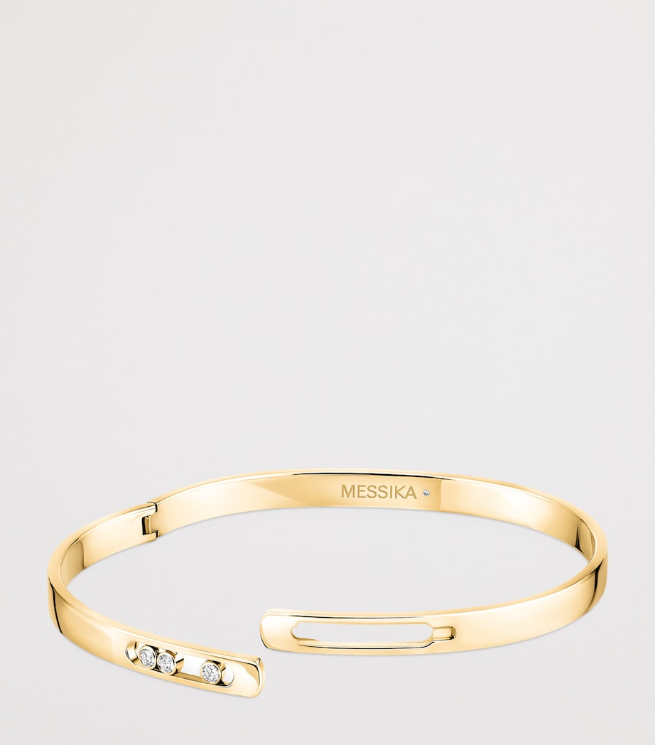 Messika yellow gold diamond bangle 0.11ct - British product