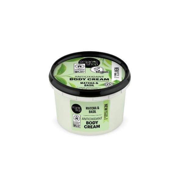 Organic Shop Antioxidant Body Cream Matcha & Basil 250ml - British product