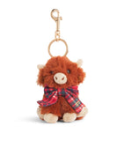 Harrods Highland cow plush keyring 10cm - British product