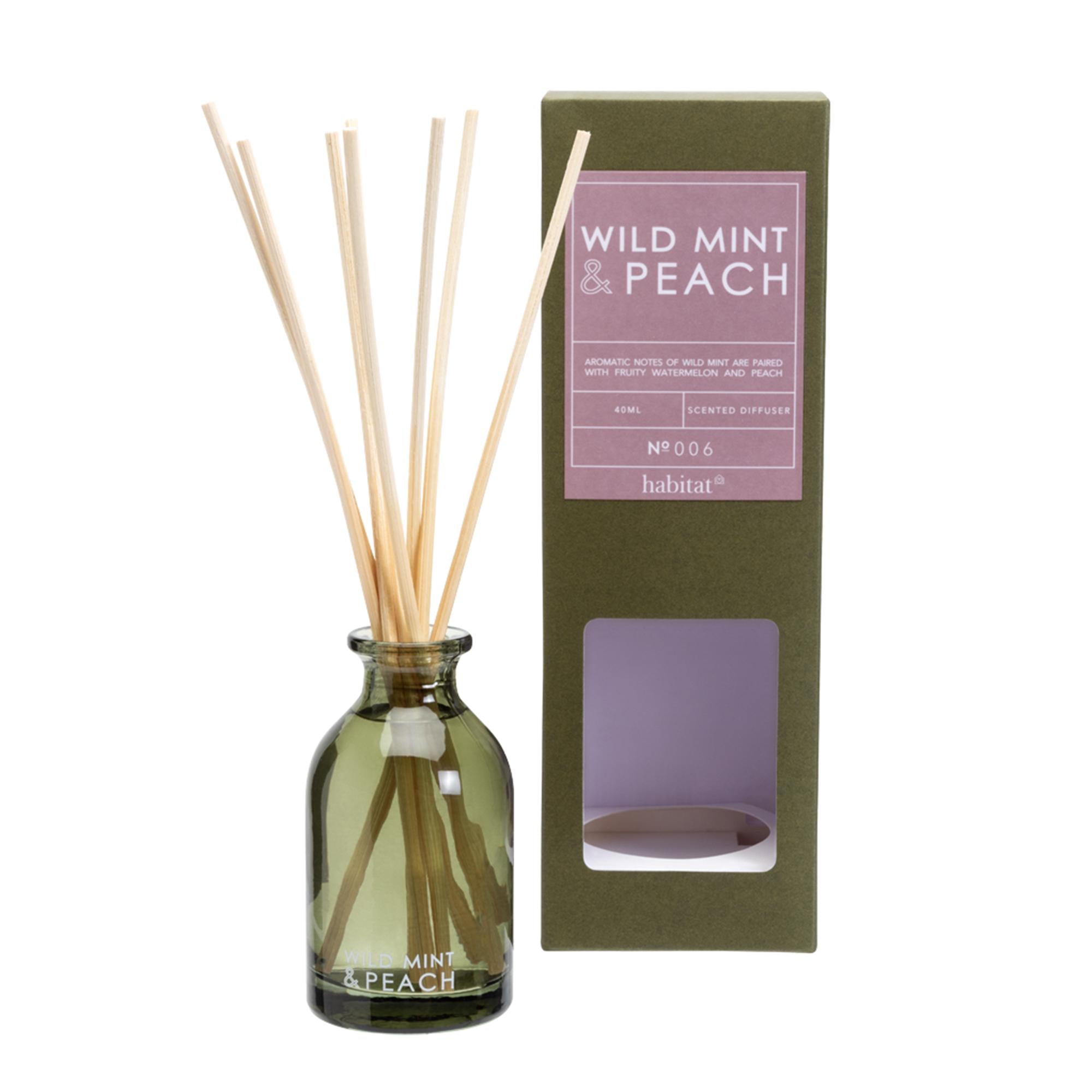 Habitat 40ml Scented Diffuser - Wild Mint & Peach GOODS Sainsburys   