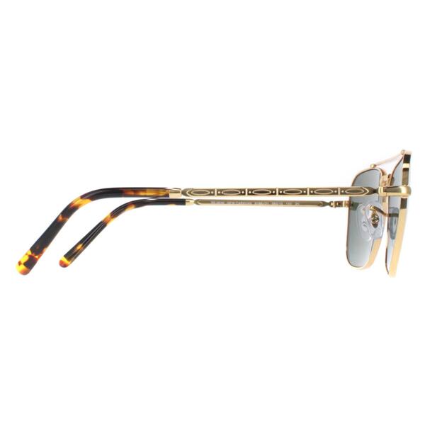 Ray-Ban New Caravan gold sunglasses with green lenses, UK version